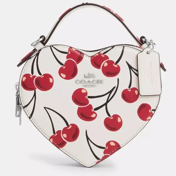 Coach NWT heart Crossbody bag with cherry print - Picture 2 of 11